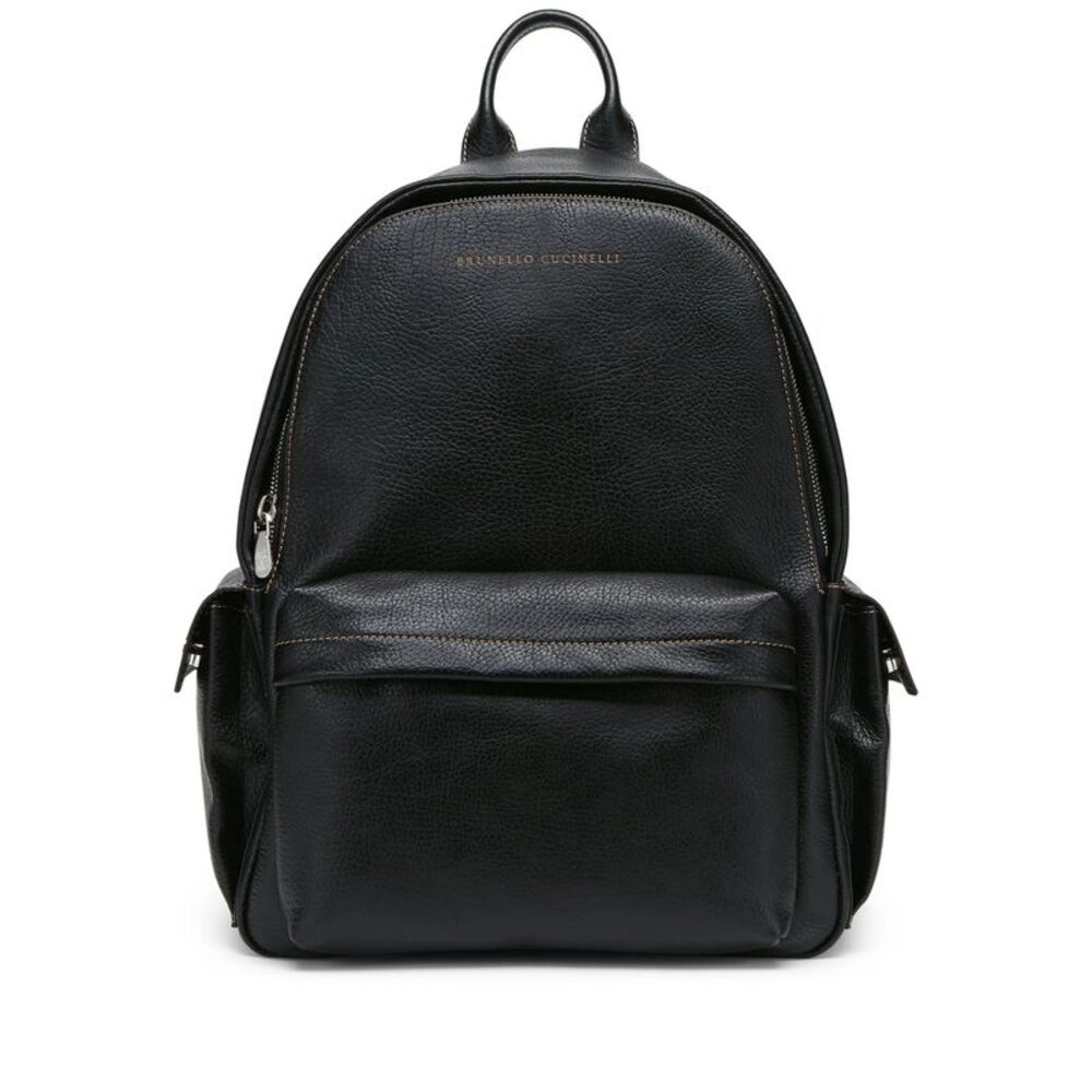 Brunello Cucinelli Black Backpacks Men